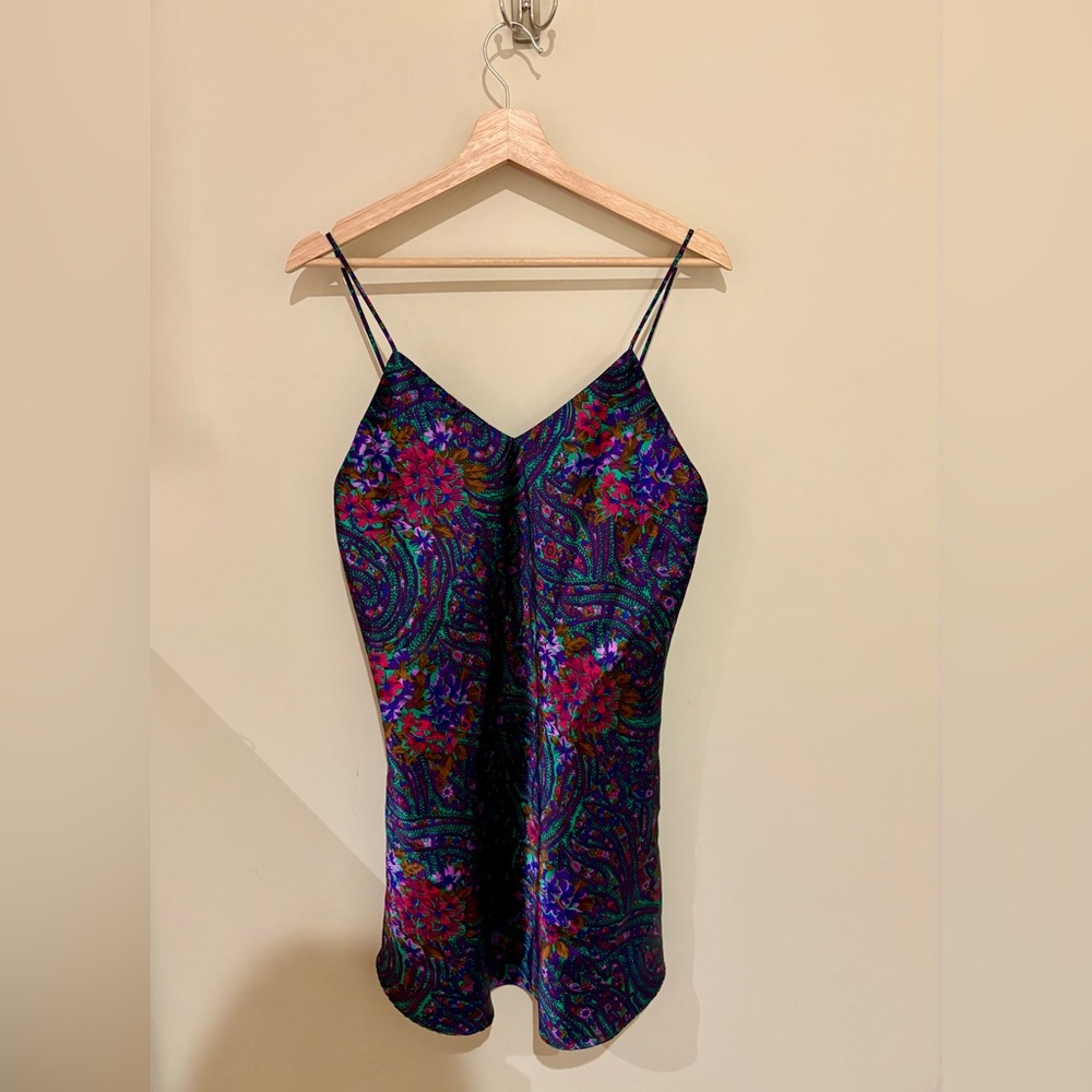 Satin Slip Mini Dress Vintage Feel